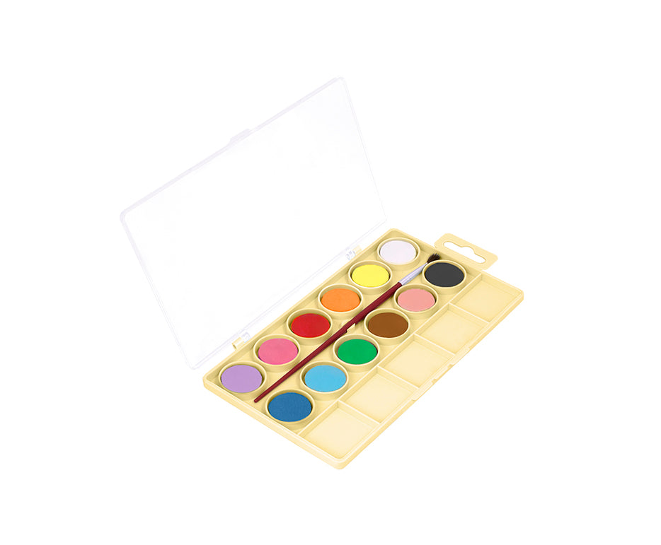Set akvarelnih barv JOVI Kawaii 22 mm - 12 kosov s čopičem
