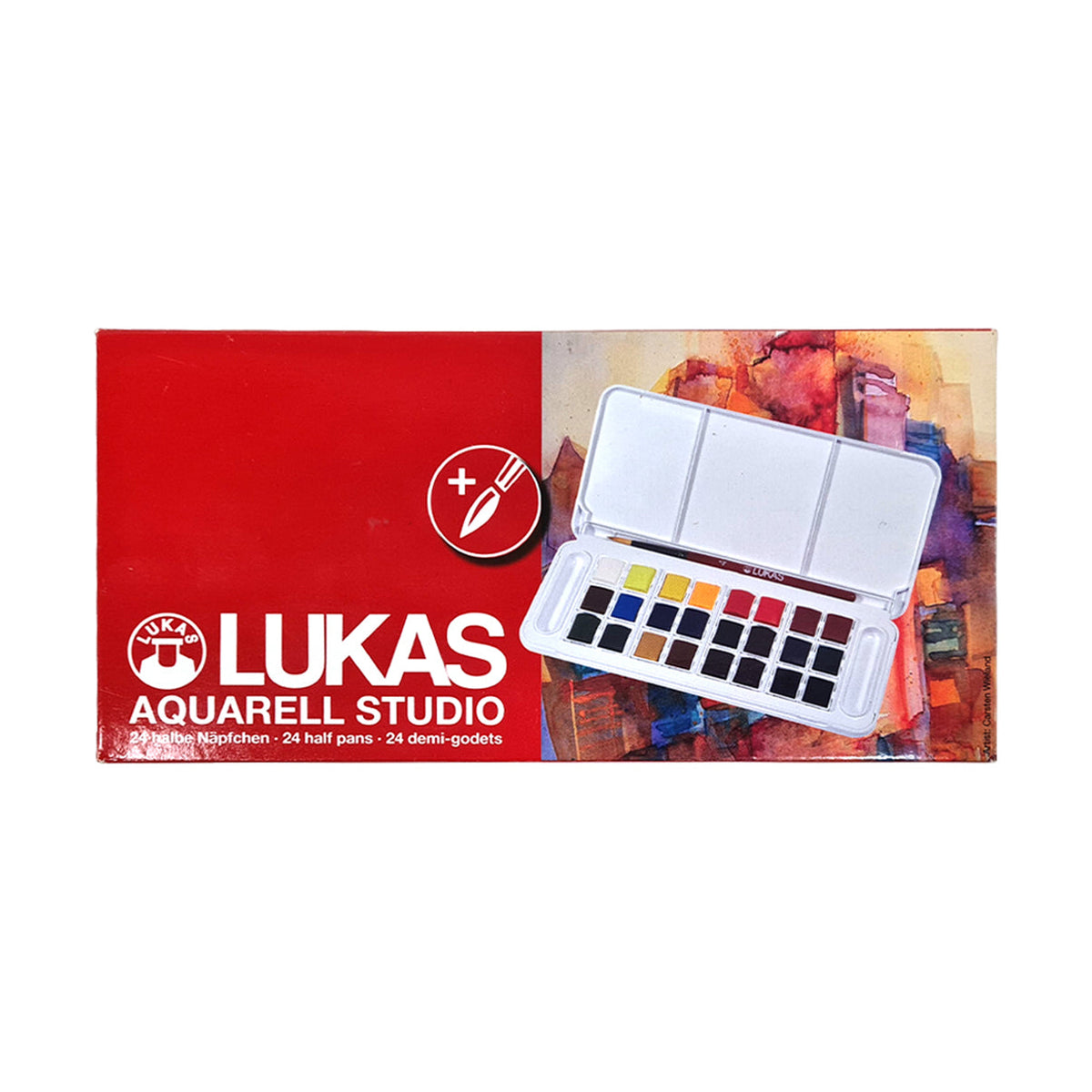 Set akvarelnih barv LUKAS Studio v plastični škatli - 24 kosov