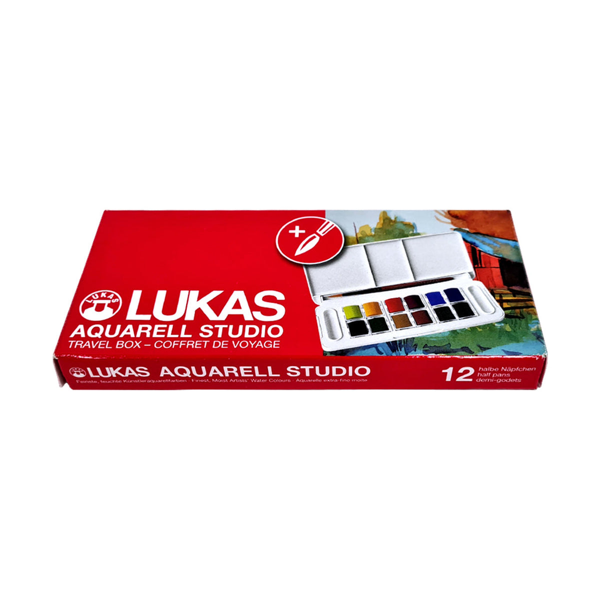 Set akvarelnih barv LUKAS Studio v plastični škatlici - 13-delni