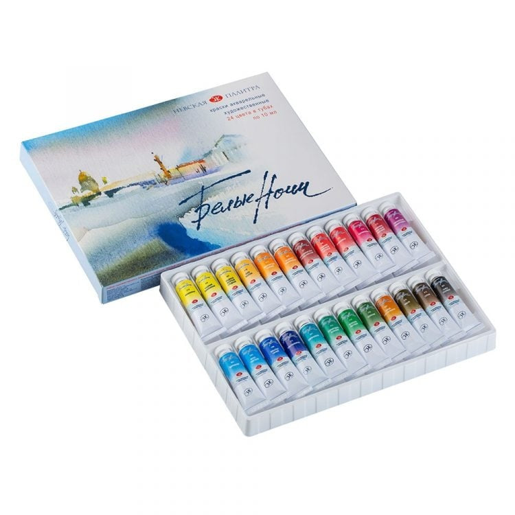 Set akvarelnih barv White Nights v tubah
