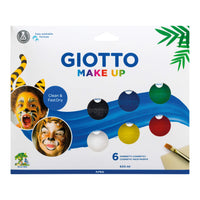 Set barv za obraz GIOTTO Make Up 6 x 5 ml s čopičem in gobico