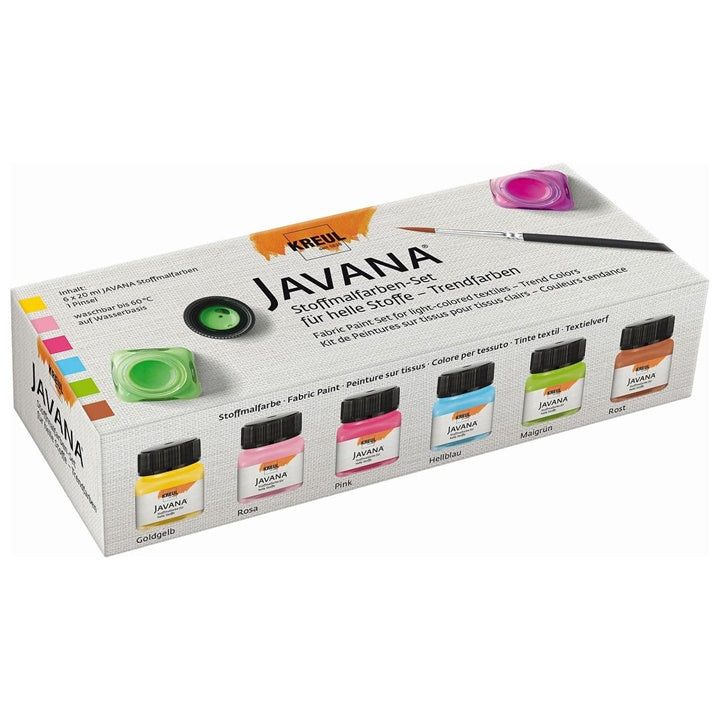 Set barv za svetli tekstil JAVANA Basic Colors 6x20 ml