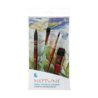 Set čopičev Princeton Neptune za akvarel - 4-delni set