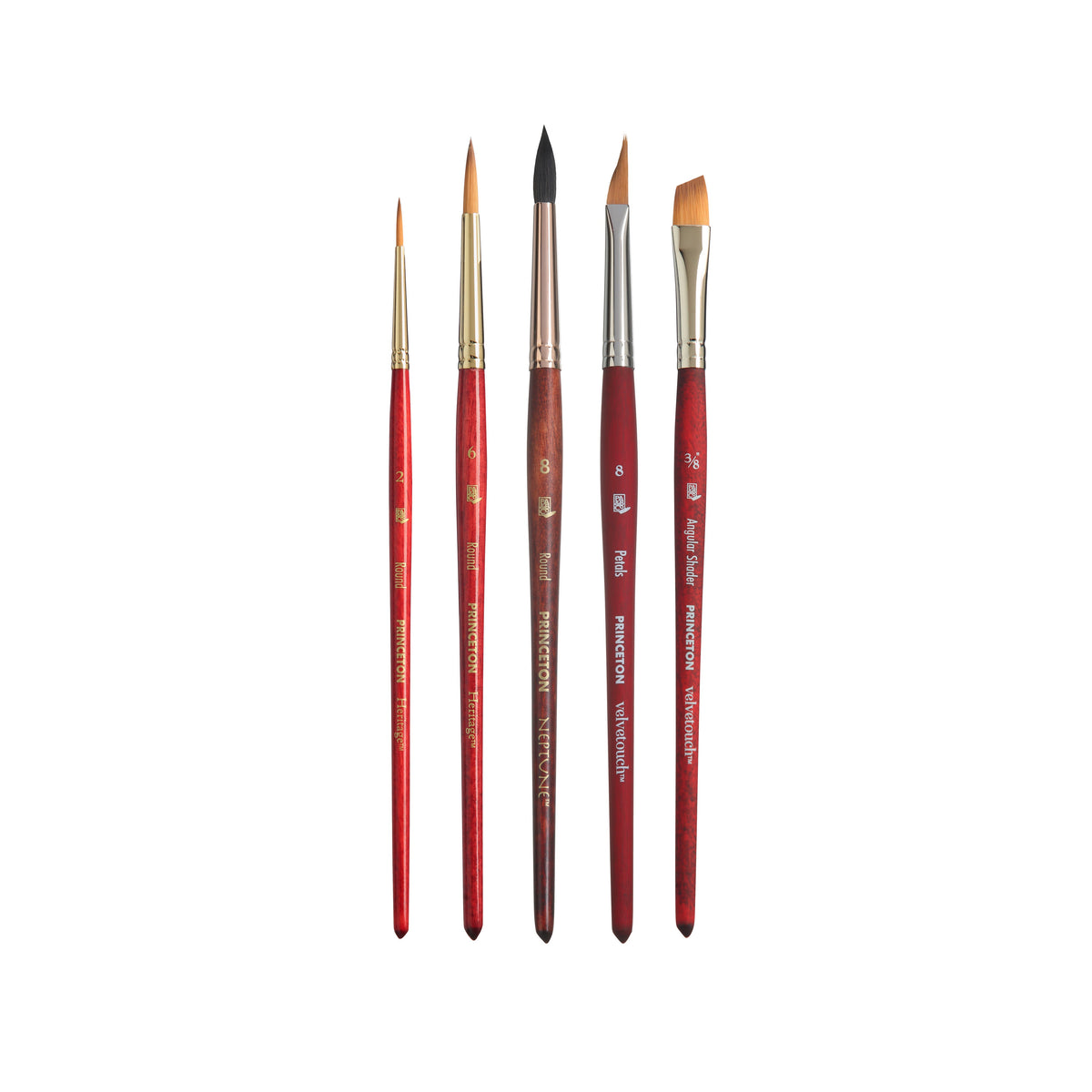 Set čopičev Princeton Watercolor Floral - 5-delni set