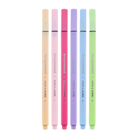 Set finelinerjev Bruynzeel pastelni – 6 kosov / 0,4 mm