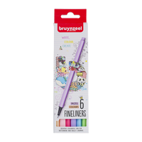 Set finelinerjev Bruynzeel pastelni – 6 kosov / 0,4 mm