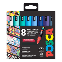 Set flomastrov Posca PC-5M OCEAN, 1,8 – 2,5 mm – 8 kosov