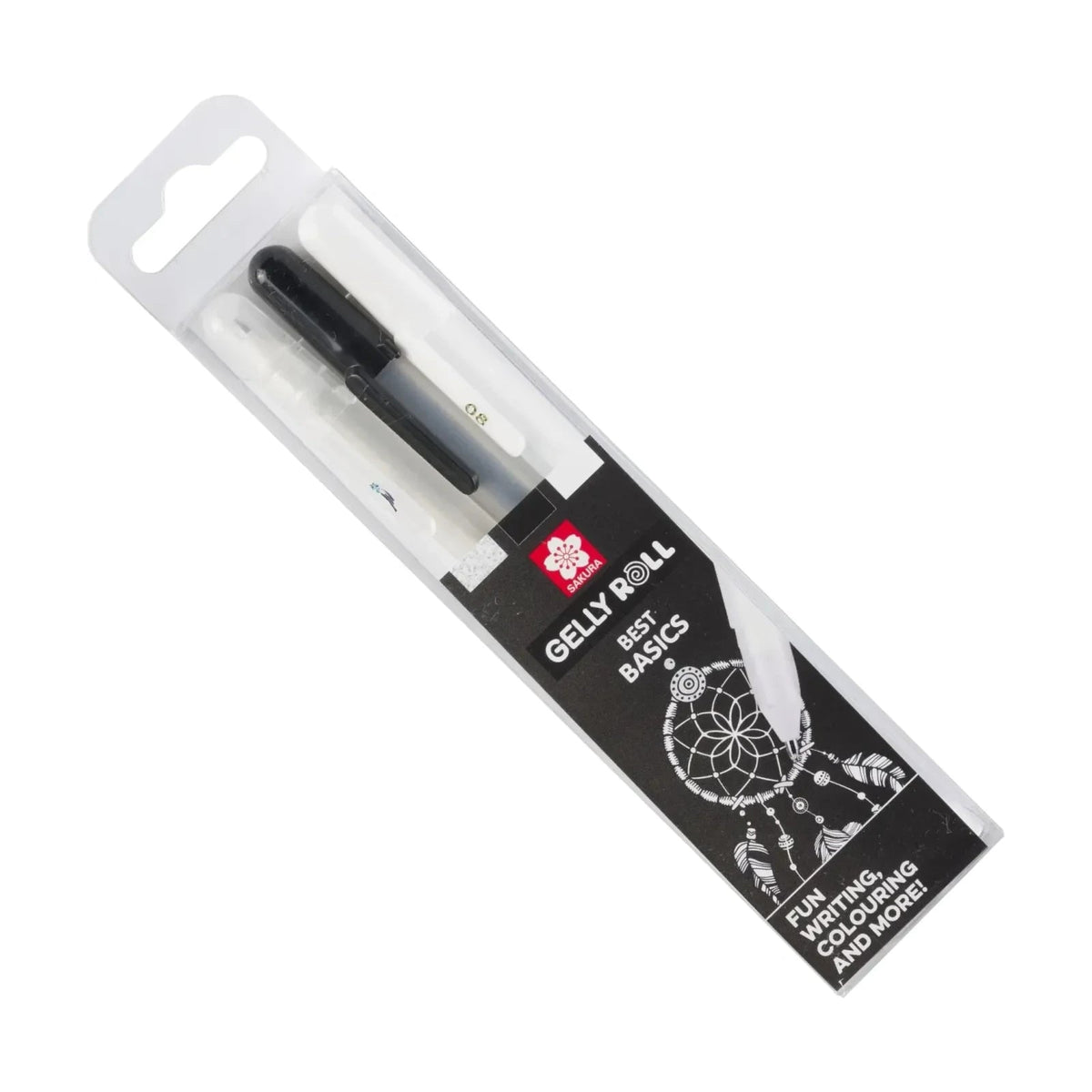 Set gelnih peres SAKURA Gelly / 3-delni (prozorno, črno, belo)