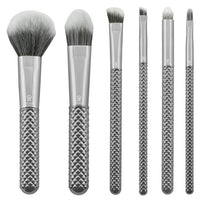 Set kozmetičnih čopičev - Kovinski srebrni