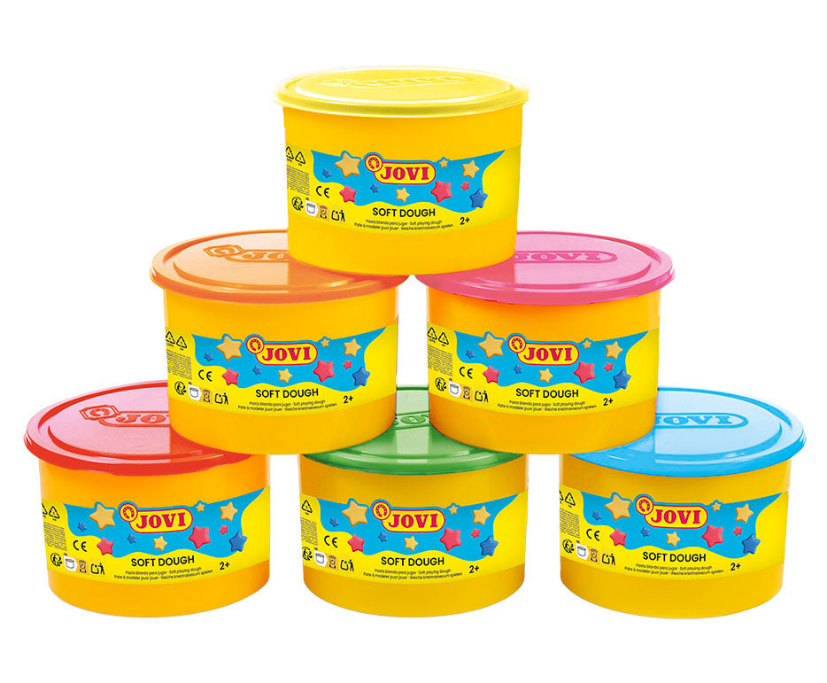 Set mas za modeliranje JOVI Soft Dough neonske barve 6 x 460 g
