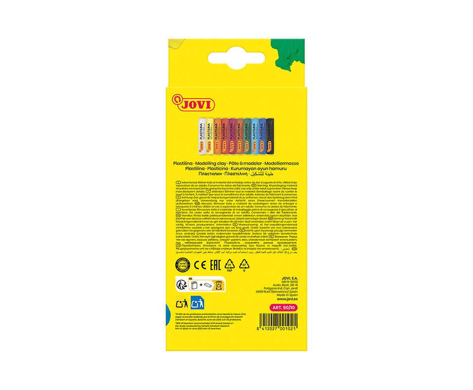 Set mase za modeliranje JOVI naravni plastelin 10 x 15 g