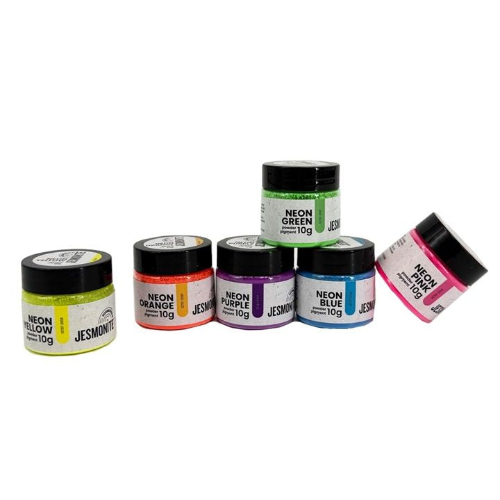Set neonskih pigmentov Jesmonite 6 x 10 g – pogled 2