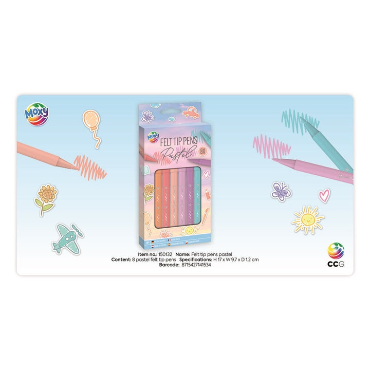 Set pastelnih markerjev 8 kosov – pogled 3