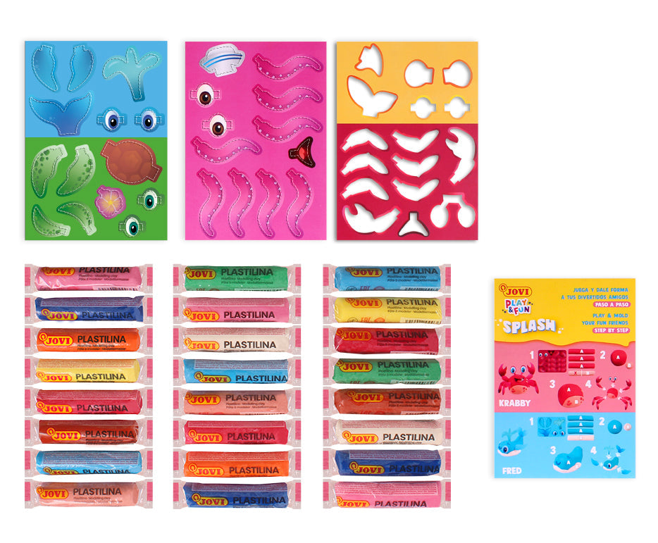 Set plastelina JOVI Play&Fun Splash 360 g v kovčku