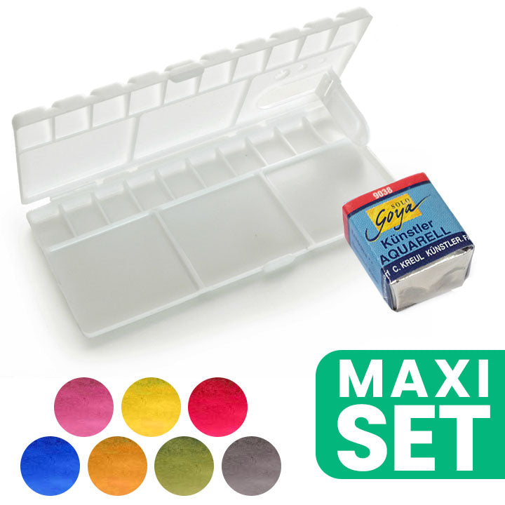 Set plastičnih kartuš in 7 akvarelnih barv KREUL