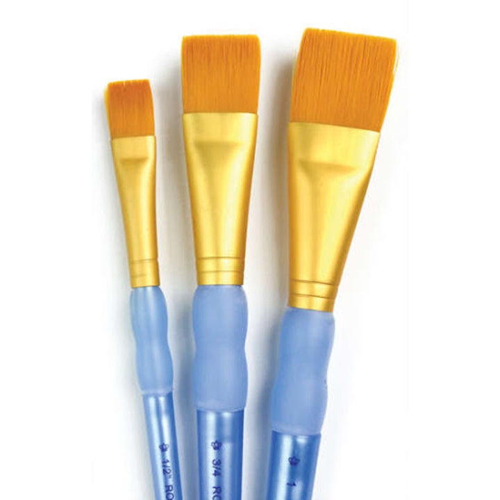 Set ploščatih sintetičnih čopičev Royal & Langnickel 3 kosi