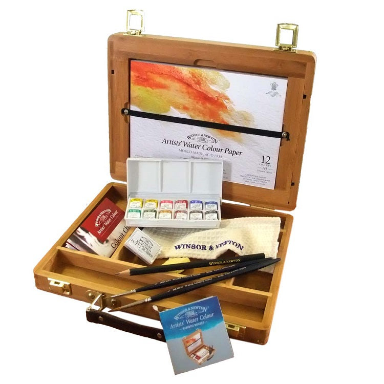 Set profesionalnih akvarelov Winsor&Newton Bamboo Box