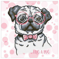 Set s kroglicami Diamond Painting - Pug 35 x 35 cm