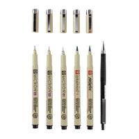 Set tehničnih peres Sakura Pigma Micron Manga - 6 delni set