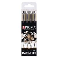 Set tehničnih peres SAKURA Pigma Micron Manga Sepia - 4 delni set