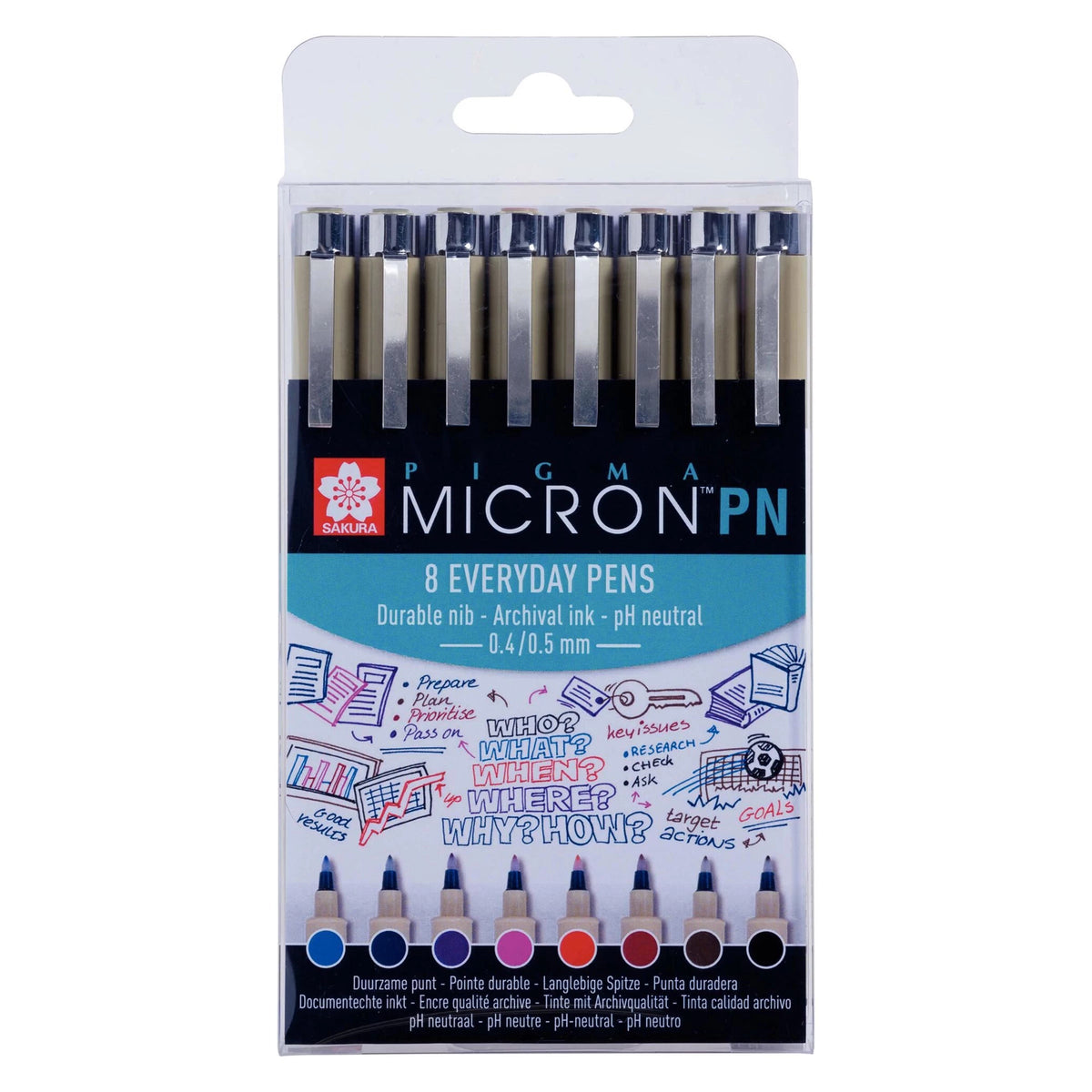 Set tehničnih pisal Sakura Pigma Micron PN - 8 delni set