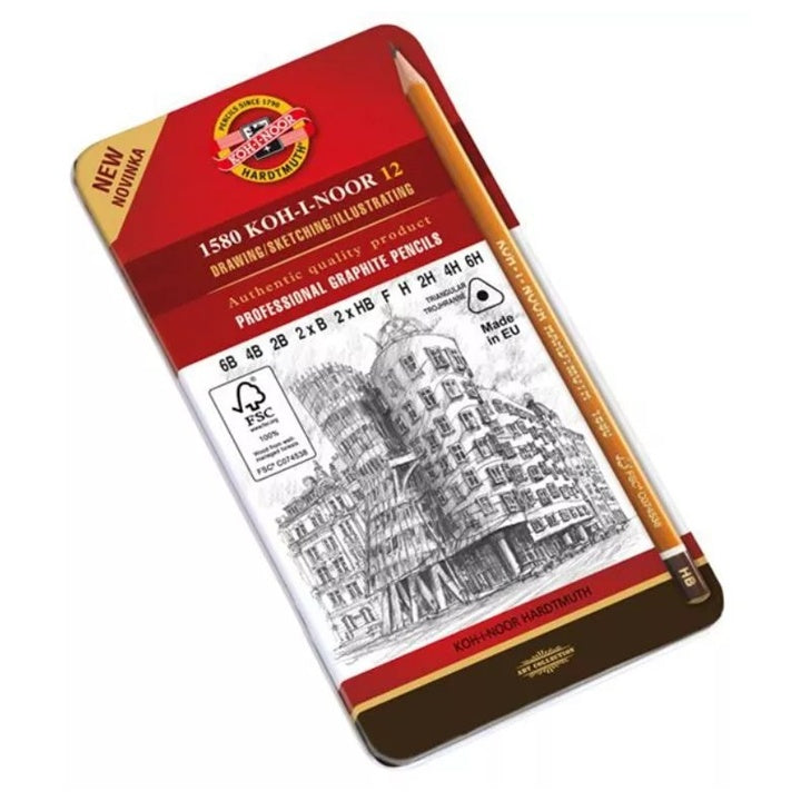 Set trikotnih grafitnih svinčnikov 1582 KOH-I-NOOR / 12 kosov