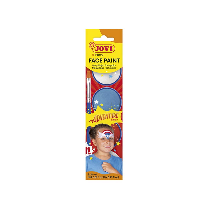 Set za barvanje obraza Adventure z dodatki 3 x 8 ml – pogled 4