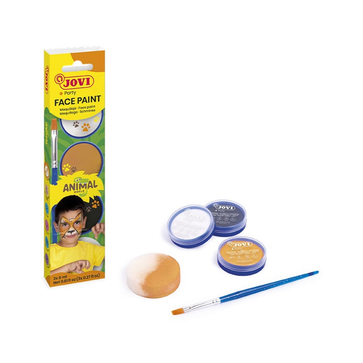 Set za barvanje obraza Animal z dodatki 3 x 8 ml