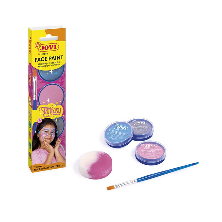 Set za barvanje obraza Fantasy z dodatki 3 x 8 ml