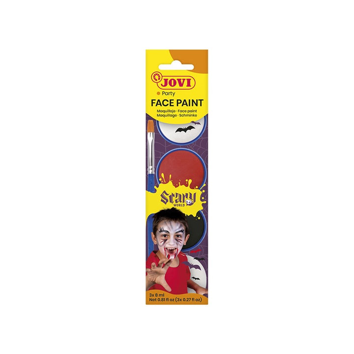 Set za barvanje obraza Scary z dodatki 3 x 8 ml – pogled 4