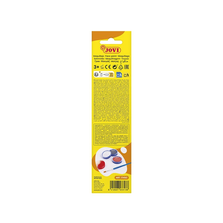Set za barvanje obraza Scary z dodatki 3 x 8 ml – pogled 5