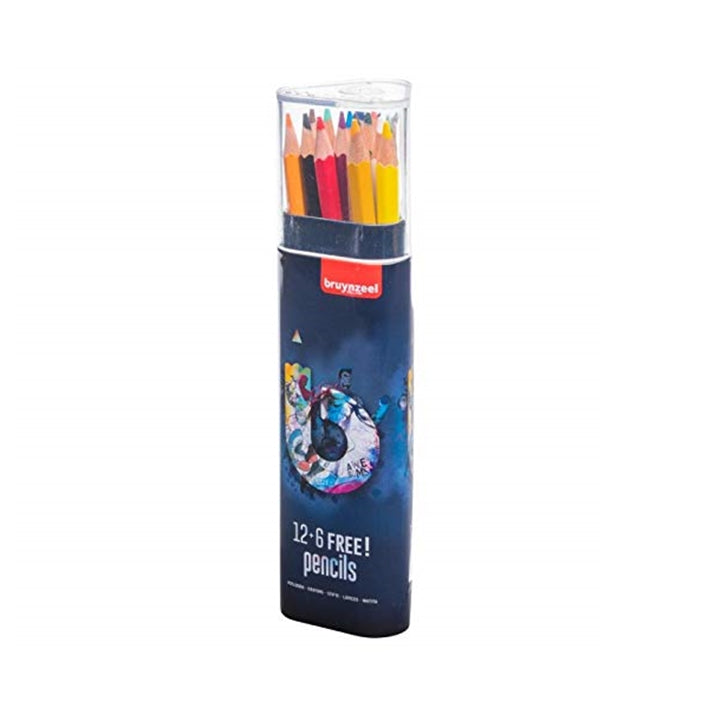 Set za risanje v kovinski škatli bruynzeel - blue / 18 kos.