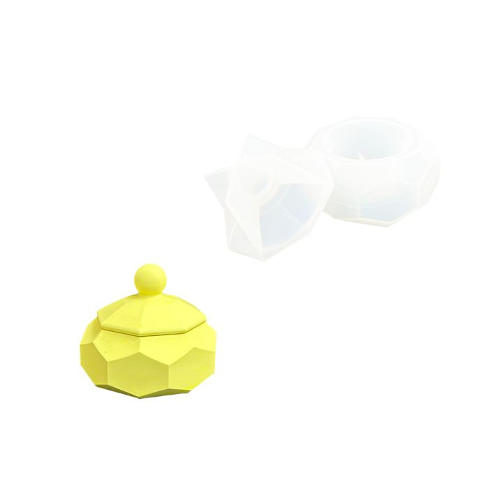 Silikonski kalup za litje 9,1x4,5x4 cm - fasetna škatlica za nakit