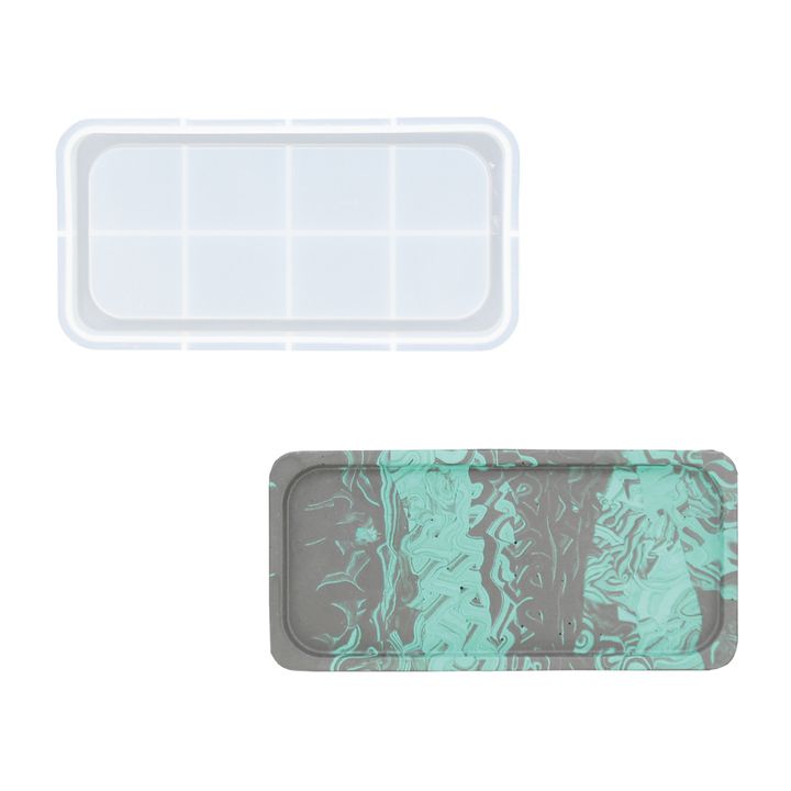 Silikonski kalup za vlivanje 18,2x9,3x1,2 cm - pravokotni pladenj