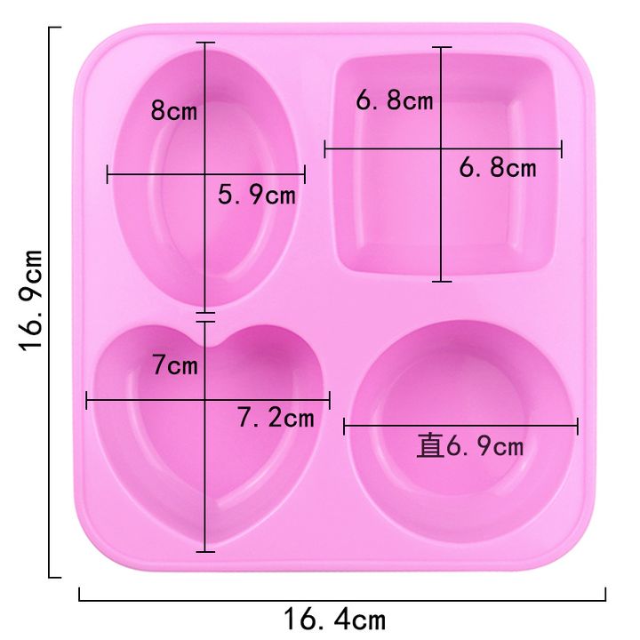 Silikonski kalup za vlivanje - 4 oblike – pogled 2