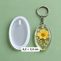 ovalni model 6,2 × 3,4 cm + 3 obročki za ključe