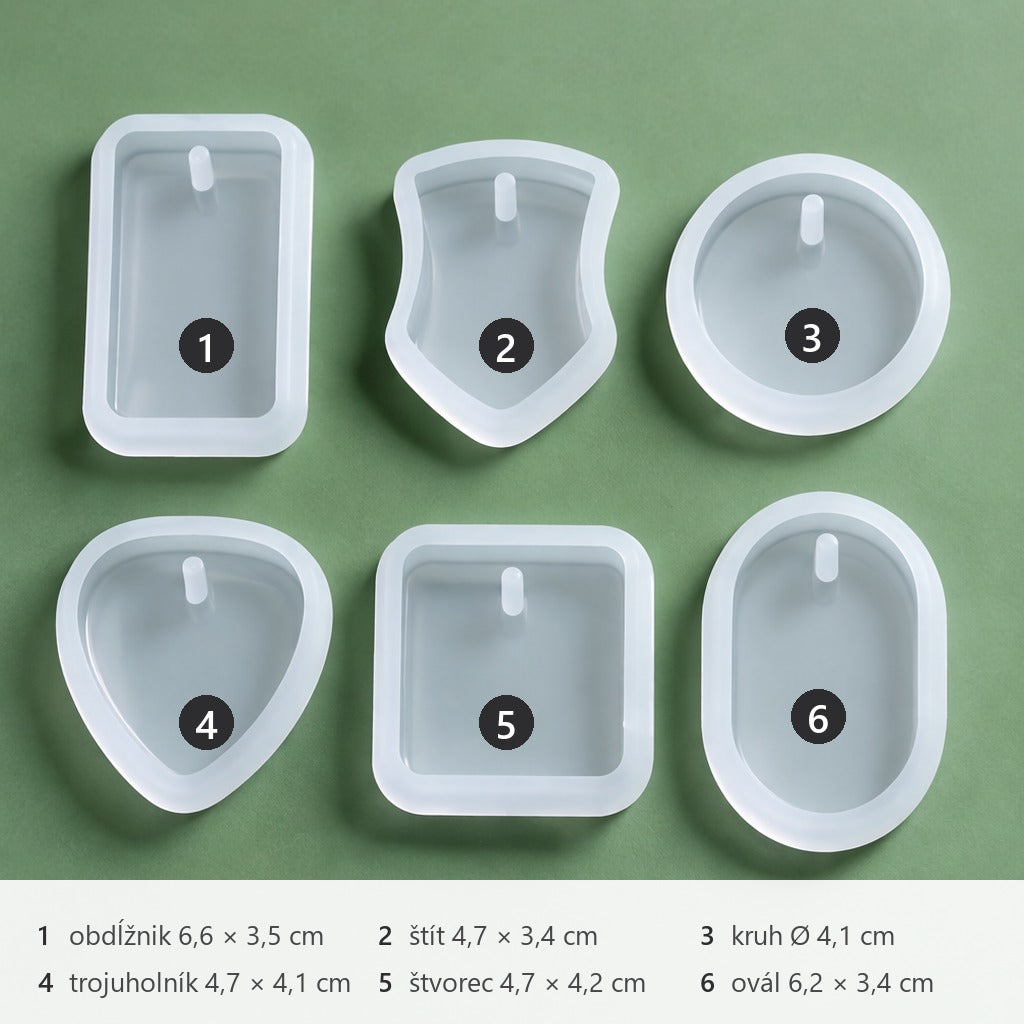 Silikonski model za obeske iz epoksidne smole z obročki za ključe