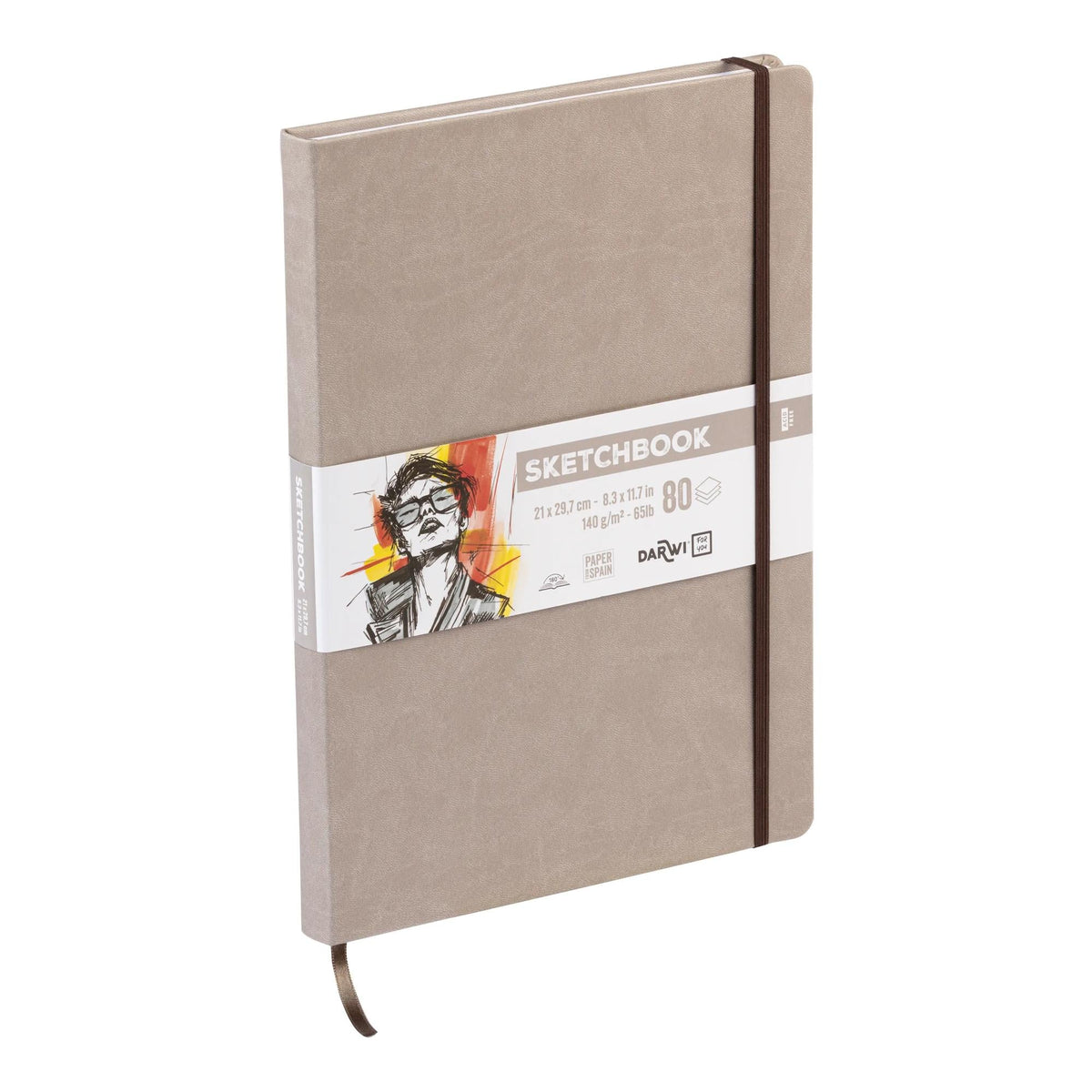Skicirka DARWI Taupe A4 140 g 80L