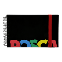 Skicirka Posca, črna, A5, mešanica 3 barv papirja