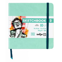 Skicirni blok DARWI Mint Green 14 x 14 cm, 140 g, 80 listov