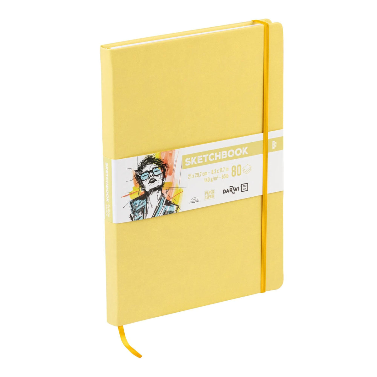 Skicirni blok DARWI Soft Yellow A4 140 g 80 listov