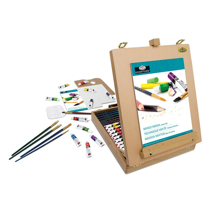 Sklop umetniških del iz mešanih medijev v lesenem kovčku, 48 kosov – pogled 2