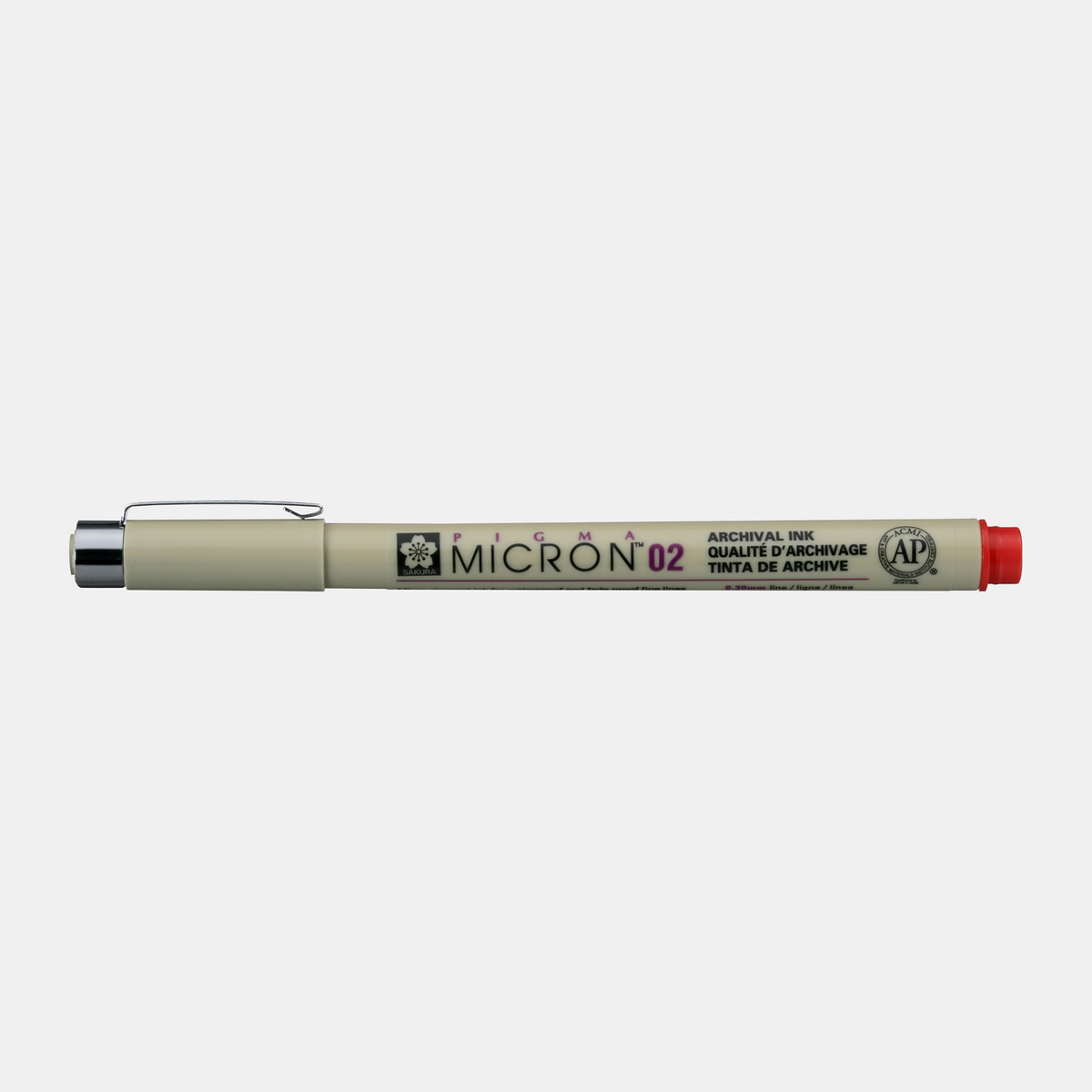 Flomaster za tehnično risanje SAKURA Pigma Micron RED | izberite debelino – 02 0,30 mm