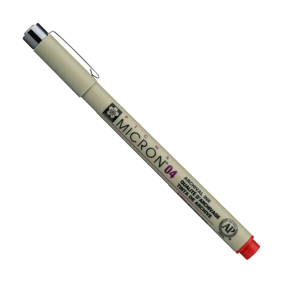 Flomaster za tehnično risanje SAKURA Pigma Micron RED | izberite debelino – 04 0,40 mm