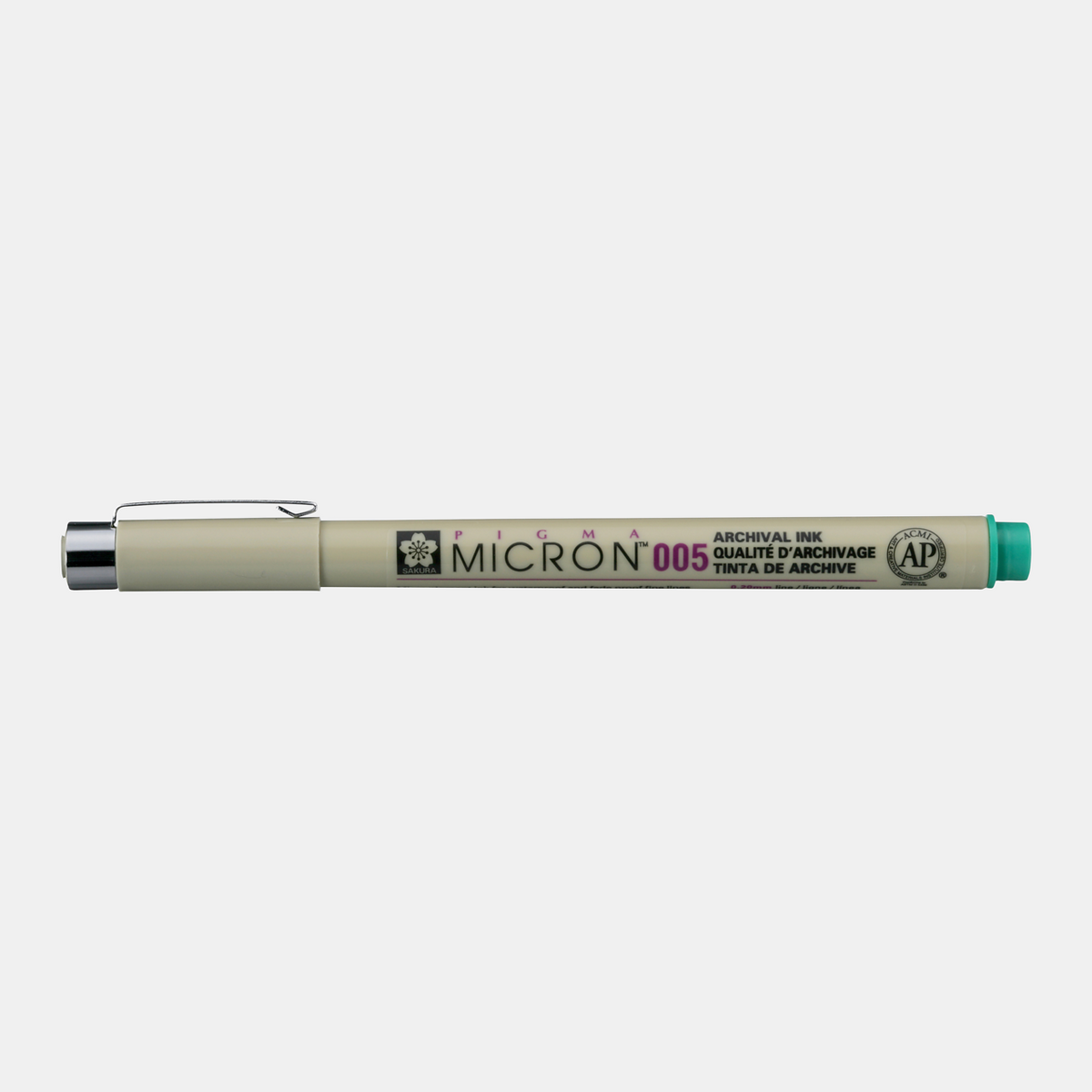 Flomaster za tehnično risanje SAKURA Pigma Micron GREEN | izberite debelino – 005 0,20 mm