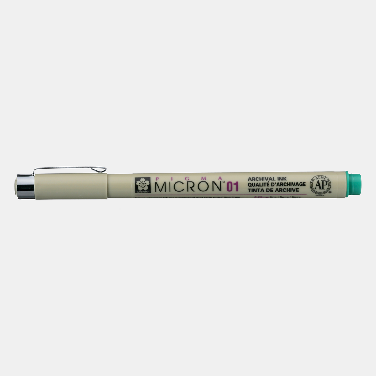 Flomaster za tehnično risanje SAKURA Pigma Micron GREEN | izberite debelino – 01 0,25 mm