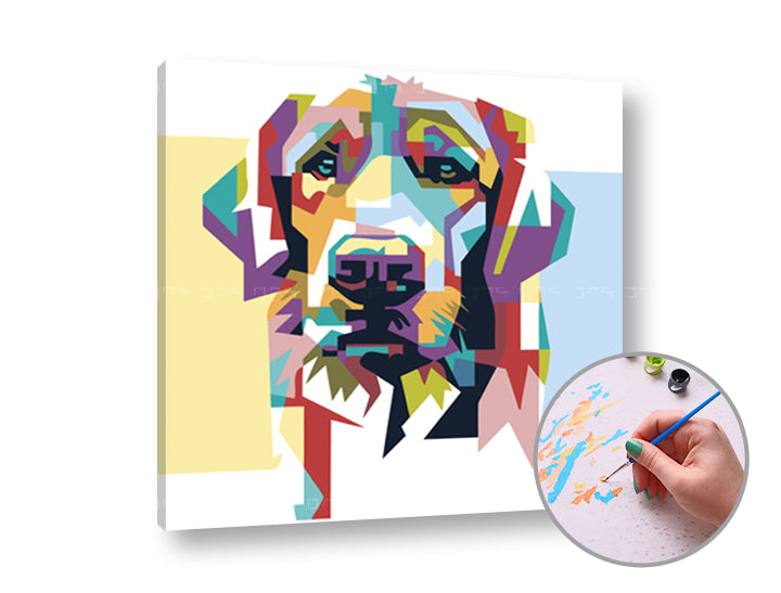 Slikanje po številkah DOG LOVELY | nizka težavnost – pogled 3