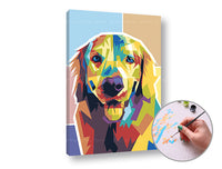 Slikanje po številkah GOLDEN RETRIEVER | nizka težavnost – pogled 2