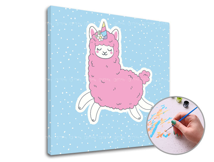 Slikanje po številkah PINK LAMA SINGLE CUT