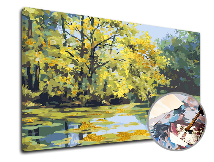 Slikanje po številkah PREMIUM GOLD - Jezero